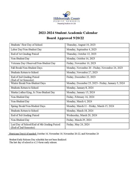 YMCA, LSF, and the. . Hillsborough county school calendar 2024